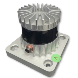 Custom LIDAR mount showing OS1 sensor secured to the 8020 aluminum frame
